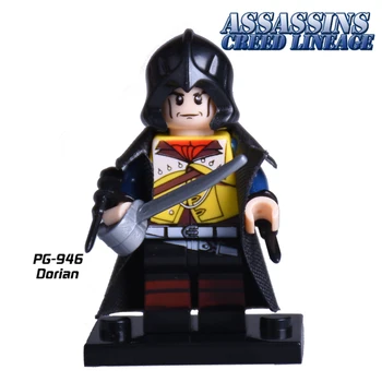 1PC New Movice Assassin's Creed diy figures Kenway Dorian Cormac Firenze Building Blocks Superheroes Bricks kids Toys Xmas Gift