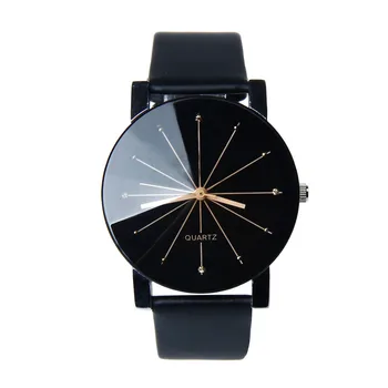 Wavors New Fashion Luxury Women Men Watches PU Leather Lovers' Dress Watch Dial Clock Analog Quartz-Watch 2017 relogio feminino
