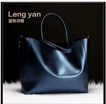 Women Genuine leather bags Women Real leather Handbags Large Shoulder bags Designer Vintage bag Bolsas femininas