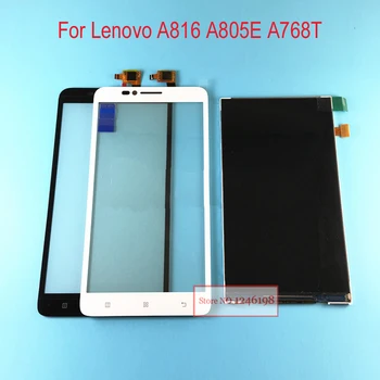 Wholesale Black White LCD Display + Touch Screen Digitizer For Lenovo A816 A805E A768T phone replacement parts