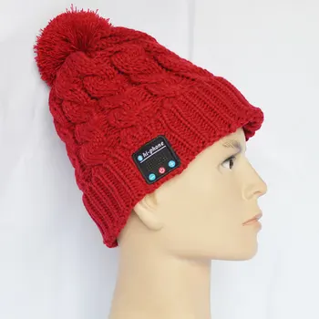 Top class quality knitting panton color bluetooth beanie hat with headphone.