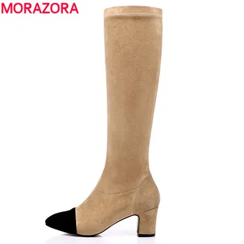 Plus size 34-43 Botines Female Autumn boots for women knee high boots high heel suede boots botas mujer femininas