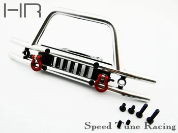 Hot racing Aluminum tubhlar front bumper with winch light mount for Axial SCX10