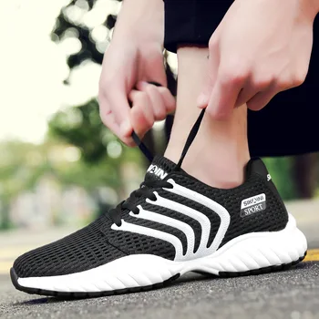 2017 New Brand FLCPAY Student Sports Shoes Men's Shoes Breathable Mesh Cloth Men Sneakers Walking Sports Fitness Shoes