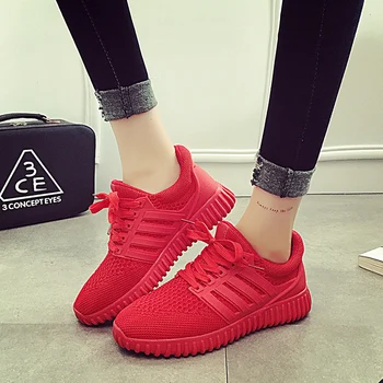 Luxury Brand Ladies Jogging Shoes Breathable Outdoor Walking Women Casual Shoes Comfortable Mujer Zapatillas For Students Flats