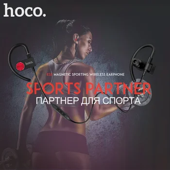 Hoco Ear Hook Sport Bluetooth Headset Non-slip Fashion Mp3 Music Yoga Fitness Wireless Earphones for Iphone Xiaomi Oppo Huawei