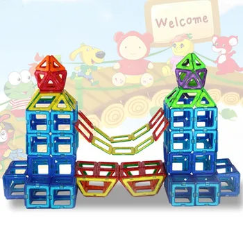 New 174pcs Mini Magnetic Designer Construction Set Model & Building Toy Plastic Magnetic Blocks Educational Toys For Kids Gift