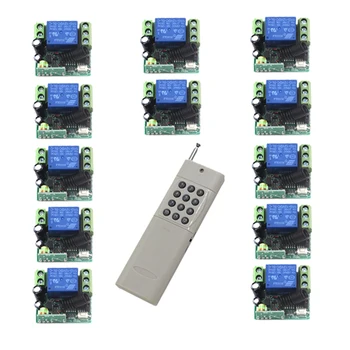 MITI-RF DC 12V 10A 1 Channel 12 Relay Wireless Learning Code Remote Control Switch 1000M White Transmitter SKU: 5461