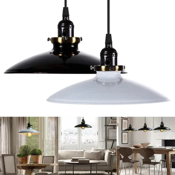 Black/White Iron Vintage pendant lamp Retro Industrial DIY Pendant Lamp Ceiling Lamp Edison Light Fixture Lamp