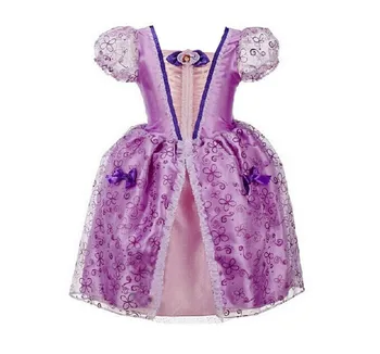 New 2017 Fairy Tales Cinderella Snow White Rapunzel Sleepy Beauty Cosplay Costumes Princess Dress Costumes Baby Girl Dresses