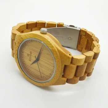 Classic men's fashion design reloj hombre full bamboo wooden quartz watches Japan 2035 Miyota movement wrist watches