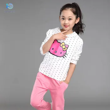 Girls clothes kids clothes suit children clothing baby girl clothes Spring new Long sleeved sports suit for children 30#