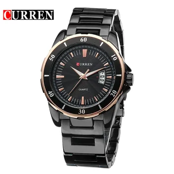 2016new fashion Curren brand design business is currently the male clock leisure stainless steel luxury wrist watch gift 8108
