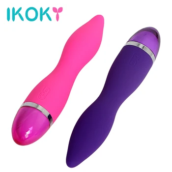 IKOKY AV Rod Vibrator USB Charging Multispeed Powerful Adult Products Sex Toys For Women Clit Stimulation Magic Wand Massager