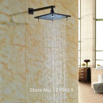 Newly Luxury Crystal Shower Head w/ Shower Arm LED Color Changing 8 Inch Top Shower Sprayer Oil-rubbed Bronze