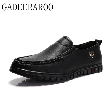 SIZE38-44 Leather Men Shoes Spring Male Casual Shoes New 2016 Fashion Leather Shoes Loafers Men's shoes Flats zapatillas