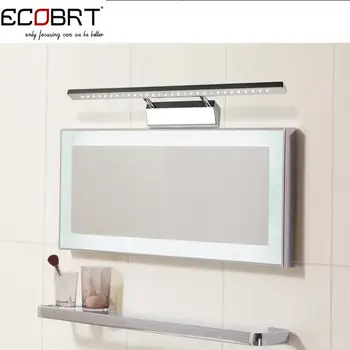 ECOBRTT Contemporary 9w Led Mirror Lamps Wall Mounted Bathroom Lighting Stainless Steel Ce&rohs 70cm long 220V AC