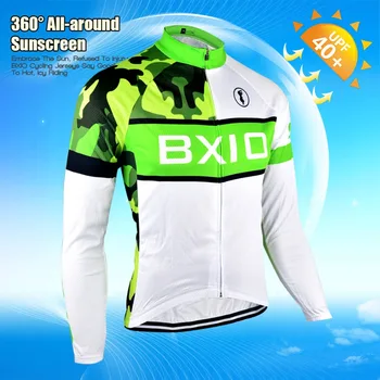 BXIO Long Sleeves Cycling Sets Pro Team Bike Clothing Summer Bicycle Clothes Cycling Sets Bretelle Ciclismo Ropa Ciclismo 072