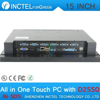 Ultra thin All in One PC 15 inch 4: 3 6COM LPT with high temperature 5 wire Gtouch industrial embedded with 4G RAM only