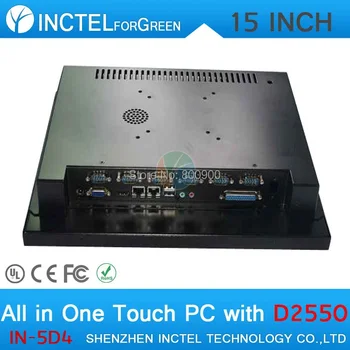 15 Inch LED touch-screen all-in-one computer panel 2mm ultra-thin with Intel Atom D2550 Dual Core 1.86Ghz CPU 1G RAM 32G SSD