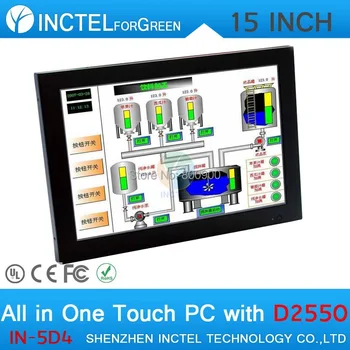 15 Inch LED touch-screen all-in-one computer panel 2mm ultra-thin with Intel Atom D2550 Dual Core 1.86Ghz CPU 1G RAM 32G SSD