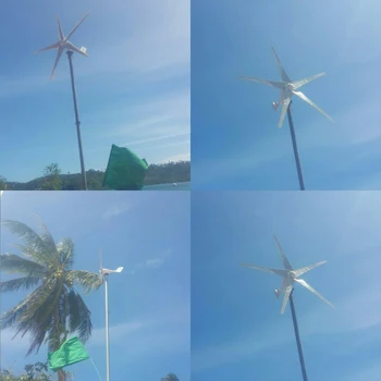 400W Wind turbine generation 600w max, 5 blades carbon fiber wind generator