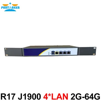 R17 J1900 Mini pc 4 Lan server firewall Appliance Rackmount Server pfsense firewall Router Pfsense for Internet cafe