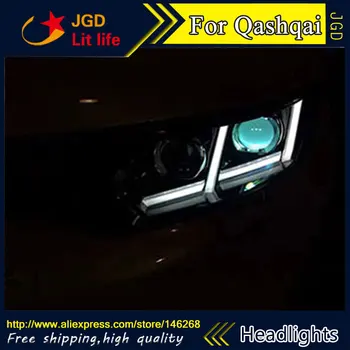 Car styling LED HID Rio LED headlights Head Lamp case for Nissan QASHQAI 2016 Bi-Xenon Lens low beam