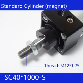 SC40*1000-S Standard air cylinders valve 40mm bore 1000mm stroke single rod double acting pneumatic cylinder