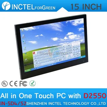 15 Inch restaurant pos systems all in one touchscreen with Intel D2550 1.86Ghz 1024*768 WinXP/7 HDMI 2*RJ45 6*COM 4G RAM 32G SSD