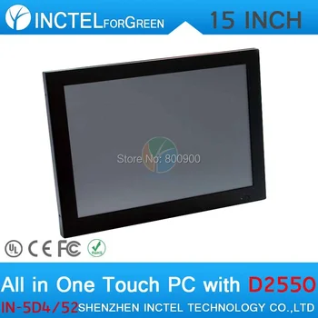 15 Inch restaurant pos systems all in one touchscreen with Intel D2550 1.86Ghz 1024*768 WinXP/7 HDMI 2*RJ45 6*COM 4G RAM 32G SSD