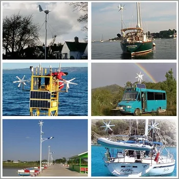 100W 6 Blades Marine Wind Mill With Built-in Controller