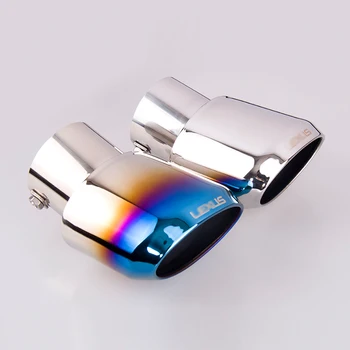 Stainless steel Exhaust Muffler Tip End Pipes with Label 1pcs for Lexus Nx200 Nx300 Rx270 accessories