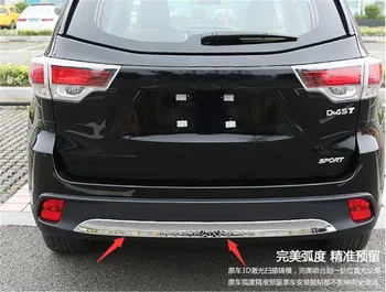1 PCS DIY Car styling NEW ABS chrome bright rear bumper bar light box Stickers for TOYOTA HIGHLANDER parts accessories