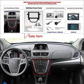 2 DIN ABS Frame Panel Fascia For Opel Mokka Aftermarket Car Stereo Radio DVD Player GPS Navi Installation