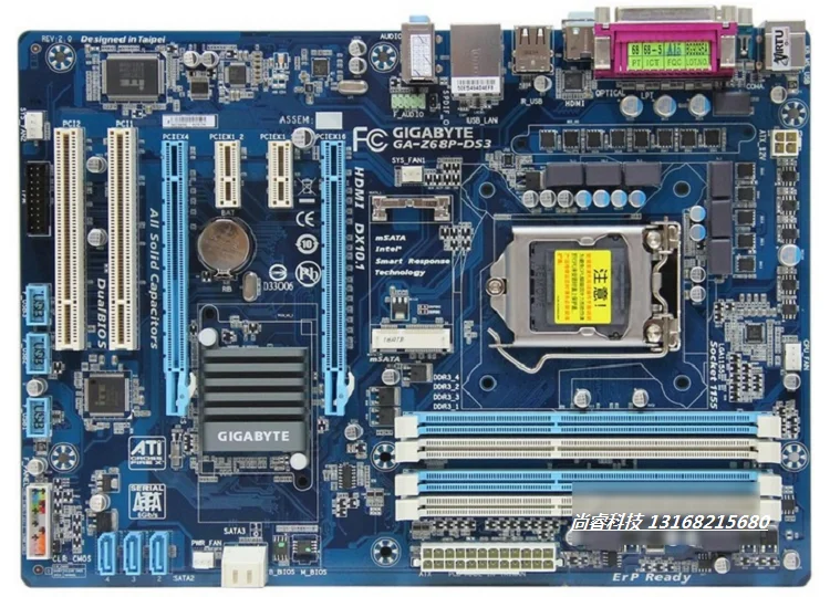 ASUS original desktop motherboard for GA-Z68P-DS3 Z68P-DS3 DDR3 LGA 1155