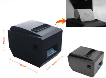 Kitchen bar code printer thermal printer network port+USB port printer paperautomatic cutting 80MM small kitchen ticket printer