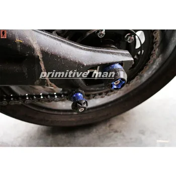 For YAMAHA MT 09 MT09-MT-09 Tracer Front & Rear Axle Fork Crash Sliders Wheel Protector Blue