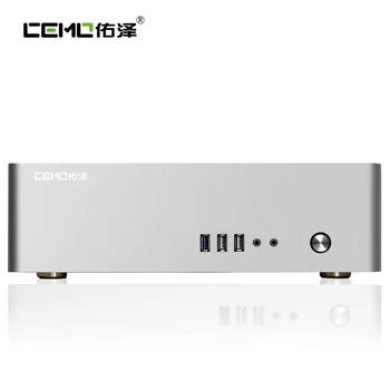 Color Black or Silver or Gold Aluminum computer case horizontal MINI ITX HTPC small chassis