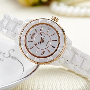 Luxury Brand Women Ceramic Charm Watch 2017 Ladies Business Dress Wristwatch Girl Fashion Casual Clock 30M Waterproof