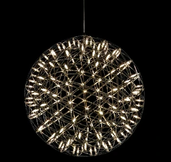 Modern Pendant Lamp Lighting for Bars Hotel Restaurant Living Room Pendant Light Silver Ball Lamp LED Round Pendant Light