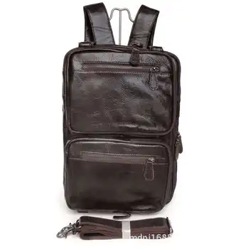 Genuine Leather Men Bag pc totes Men's Handbags Casual Business Laptop Shoulder Bags Briefcase Messenger bag 7014