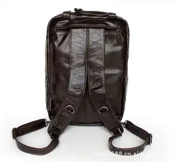 Genuine Leather Men Bag pc totes Men's Handbags Casual Business Laptop Shoulder Bags Briefcase Messenger bag 7014