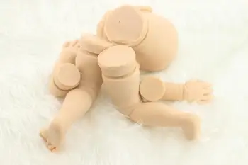 Rare limited edition solid silicone reborn baby doll kit DIY blank kits head 3/4 arms legs soft vinyl doll accessories