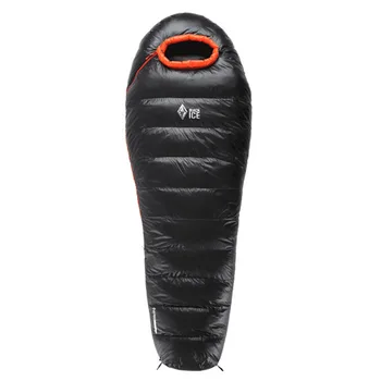 Blackice B1000 Mummy Black/Orange/Blue Splicing Ultra-light Winter Outdoor Down Sleeping Bag with Carrying Bag