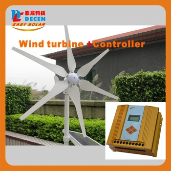 MAYLAR@ 1PC 400W 6blades High efficiency wind generater +1 PC MPPT controller