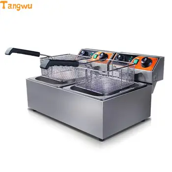 With timing duplex frying machine electric fryer blast furnace Fried chicken fries commercial Electric fryer