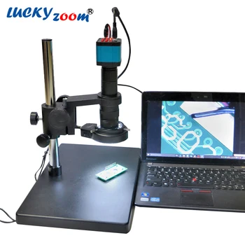 Lucky Zoom Brand 14MP HDMI USB Industry Lab Video Microscope Set Camera + 180X C-MOUNT Lens + 144 LED Light