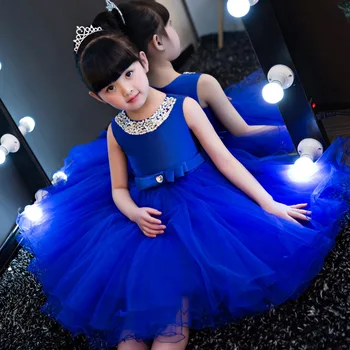 Flower girl princess dress for weddings party summer for size 3 4 5 6 7 8 9 10 11 12 years child 61 costumes Korean tutu dress