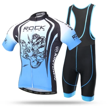 2016 Rock Cycling Short Sleeve Jersey and Bib Kit Ropa Ciclismo Hombre Team Cycle Clothing Set Quick-dry Bike Mtb Maillot